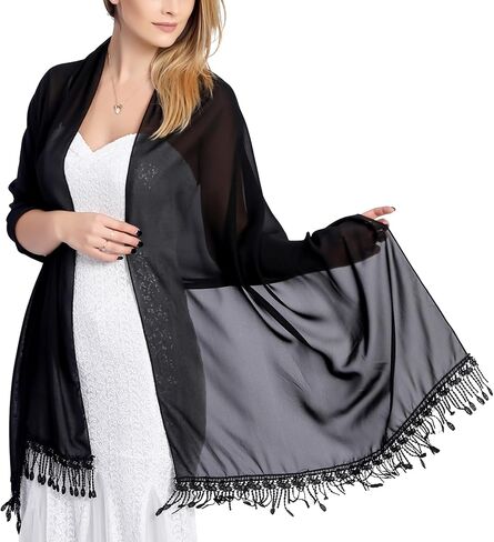 Gossifan Soft Chiffon Scarfs Shawls and Wraps for Evening Dress Women's Scarf Wedding Bride Bridesmaid Gifts Fashion Scarves in Saudi Arabia