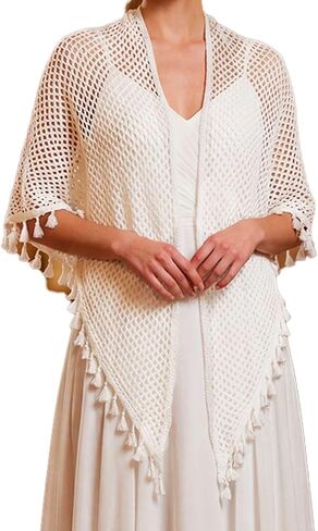 GRAEEN Shawl Wrap Boho Knit Crochet Scarf Shawls for Wedding Bridal in Saudi Arabia