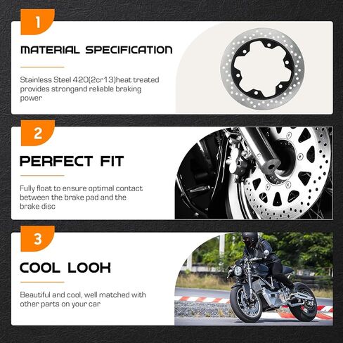 دوارات الفرامل الخلفية لهوندا VT 1100 C2 C3 Shadow Sabre 2000-2007/VT1100T Shadow ACE Aero Tour/CBR1000F/NT700V قرص فرامل من الفولاذ المقاوم للصدأ الدوار in Saudi Arabia