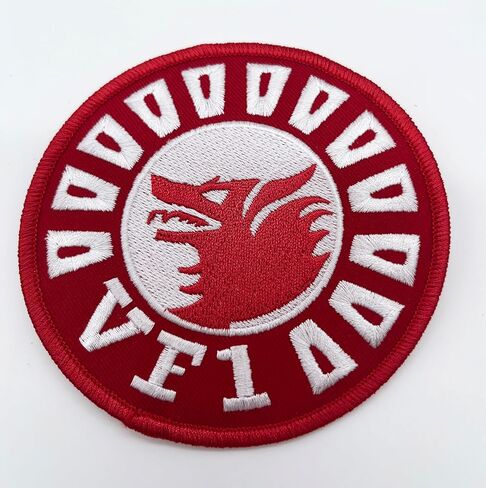 VF-1 Wolfpack Squadron Patch - شارة سرب الأسطول الأول F-14 Tomcat - شعار دائري مخيط بقياس 4 بوصات مع دعم بلاستيكي - سرب المقاتلات البحرية 1 رقعة التراث in Saudi Arabia