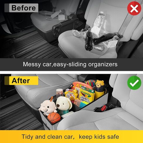 Car Seat Organizer Compatible with 2020-2024 2025 2026 Kia Telluride - Grey Backseat Box Console Organizer for Kia Telluride, Kids Toys Baby Supplies Dog Toys Snack Storage Bin Travel Accessories in Kuwait