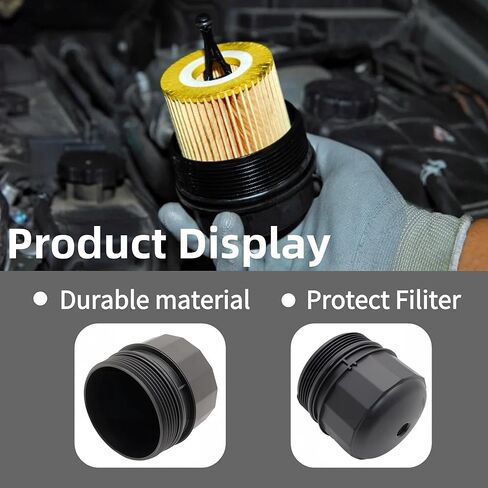 Engine Oil Filter Housing Cap Cover Fit for Compatible with Multiple Land Rover Models Such as Sport 2010-2022, LR4 2010-2016, Defender 110, Defender 90, Replacement for LR010892, LR019477, MO383 in Saudi Arabia