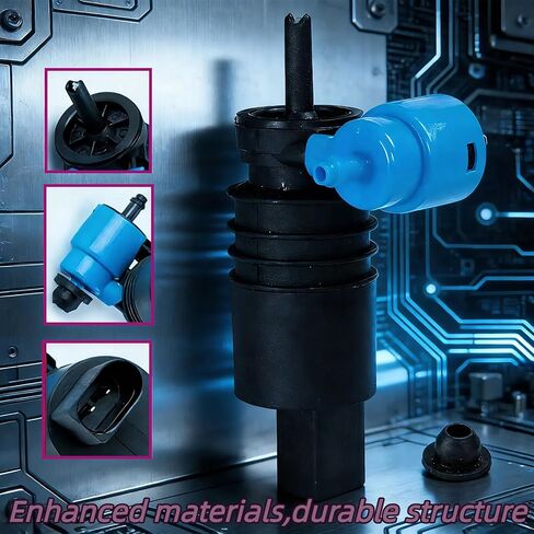 Windshield Washer Pump with Seal Gasket - Replaces Part Numbers 1J6955651, 1K6955651, 1T0955651A in Saudi Arabia