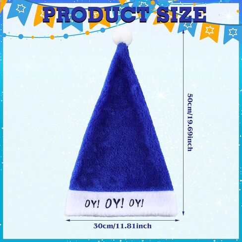 Tarpop 6 Pcs Hanukkah Chanukah Christmas Party Decor Blue Christmas Hats for Men Women Party Costume Accessories Holiday Gift in Saudi Arabia