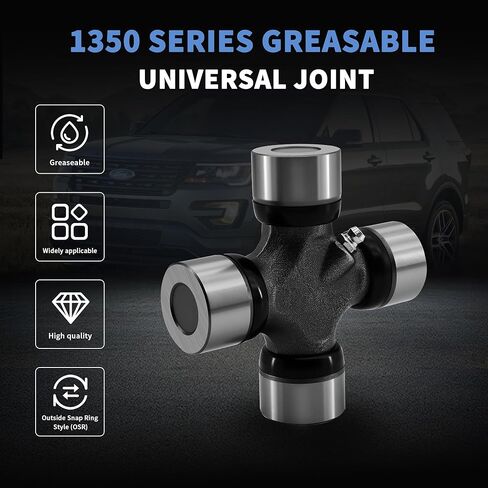5-178X U-Joint 1350 Series Greasable Outside Snap Ring 1.188" Cap 3.625" Lock Up Steel & Rubber in Saudi Arabia