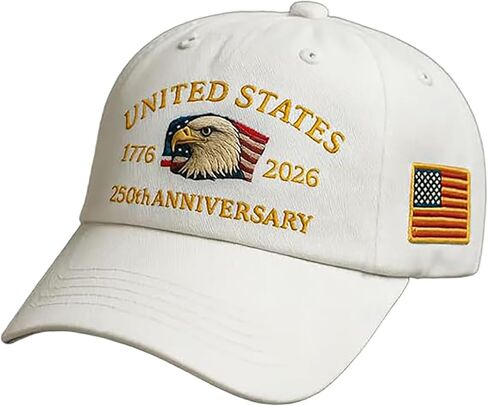 الولايات المتحدة الأمريكية 250th الذكرى التذكارية قبعة الرجال النساء الوطنية قابل للتعديل 250 الذكرى قبعة أصلع النسر مطبوعة قبعة بيسبول in Saudi Arabia
