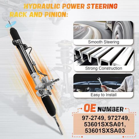 Power Steering Rack and Pinion Compatible with Honda CR-V 2007 2008 2009 2010 2011 2.4L, Replace OE 972749, 53601SXSA01, 53601SXSA03 in Saudi Arabia