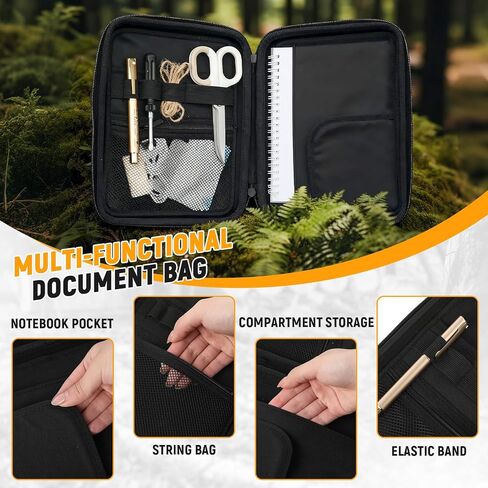 Tactical Waterproof Clipboard with Storage, Rigid Field Writing Board Case, 6.64" x 9.35" Organizer for Outdoor Notes, Construction, Military, Camping Use in Saudi Arabia