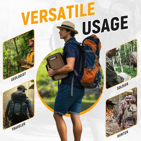 Tactical Waterproof Clipboard with Storage, Rigid Field Writing Board Case, 6.64" x 9.35" Organizer for Outdoor Notes, Construction, Military, Camping Use in Saudi Arabia