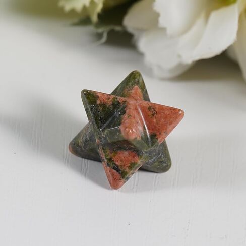 Crystal Decoration 13x13mm Star Rhodonite Hexagonal Star Natural Quartz Small Pocket Stone Table Decor 1Pcs Purple in Saudi Arabia