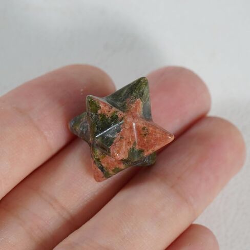Crystal Decoration 13x13mm Star Rhodonite Hexagonal Star Natural Quartz Small Pocket Stone Table Decor 1Pcs Purple in Saudi Arabia