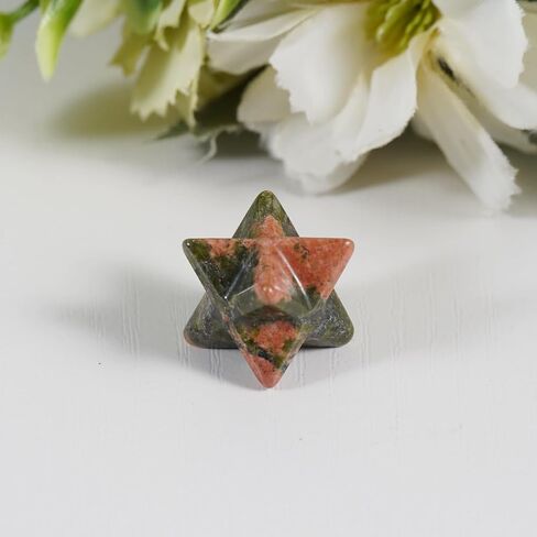 Crystal Decoration 13x13mm Star Rhodonite Hexagonal Star Natural Quartz Small Pocket Stone Table Decor 1Pcs Purple in Saudi Arabia