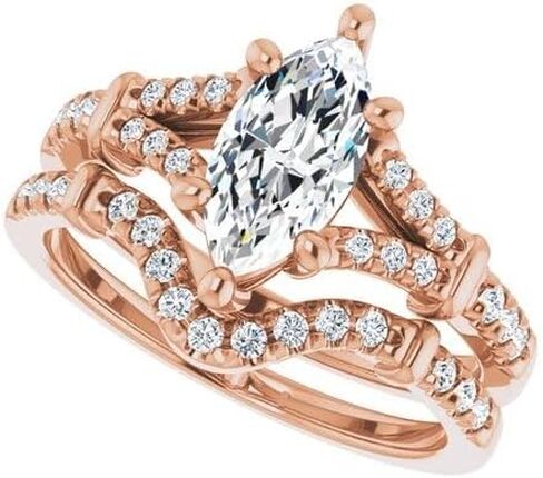 1-3 CT Marquise Halo Wedding Moissanite Ring, 10k 14k 18k Gold & 925 Sterling Silver Unique Engagement Ring Birthday Gifts in Saudi Arabia
