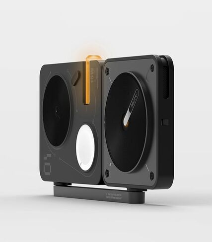 محطة شحن لاسلكية Aulumu M01 [متوافقة مع Magsafe] شاحن لاسلكي مغناطيسي قابل للطي 3 في 1 [بدون شاحن USB] - أسود in Kuwait