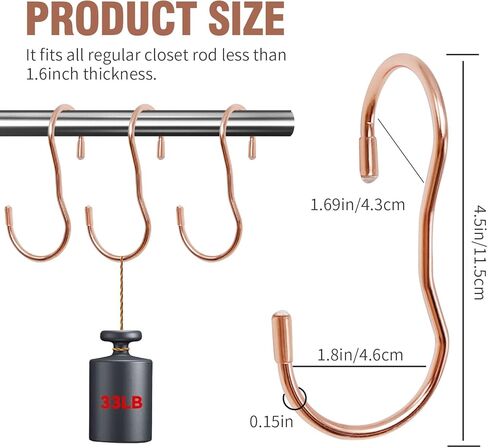 12 Pcs Purse Organizer for Closet Handbag Hook, Purse Hangers for Closet with Unique Twisted Hook Design, Purse Organizer Holder for Hanging Handbag, Belt, Hat, Backpack, Jeans Rose Gold in Saudi Arabia