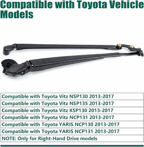 YUXIVCNE 85211-52520 ذراع ممسحة الزجاج الأمامي متوافق مع Toyota Vitz NSP130 2013-2017 للمحرك الأيمن فقط، استبدال ذراع ممسحة الجانب الأيمن للركاب 8521152520 85211 52520 in Saudi Arabia