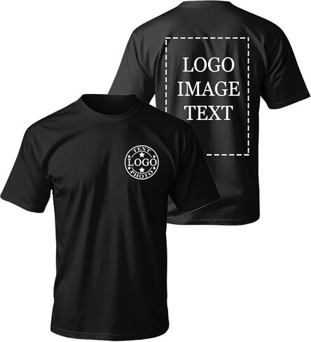 Custom T Shirts for Men Women,Customized T Shirts with Logo Text Photo,Personalized Shirts Front&Back Print in Saudi Arabia