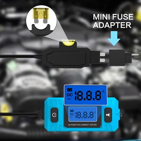 جهاز اختبار دائرة السيارة، جهاز اختبار تيار السيارة، شفرة بحد أقصى 48 فولت، قياس الدائرة أمبير فيوز بادي، جهاز فحص صندوق صمامات السيارة للتيار مع بطارية 23 أمبير/12 فولت in Kuwait