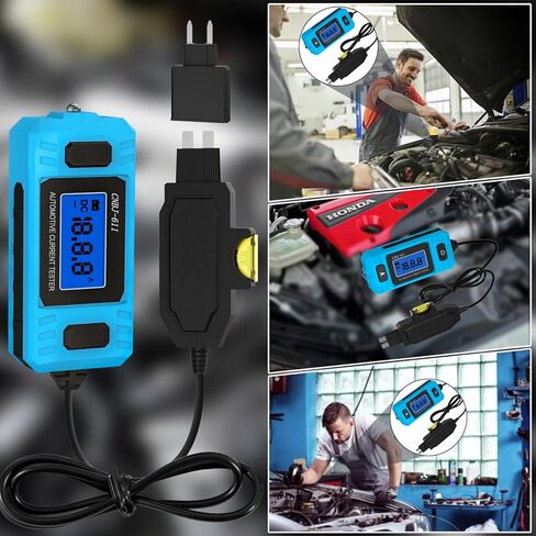 جهاز اختبار دائرة السيارة، جهاز اختبار تيار السيارة، شفرة بحد أقصى 48 فولت، قياس الدائرة أمبير فيوز بادي، جهاز فحص صندوق صمامات السيارة للتيار مع بطارية 23 أمبير/12 فولت in Kuwait