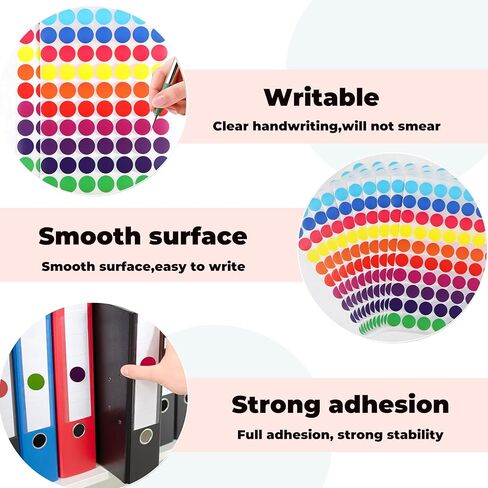 1400 PCS Colored Dot Stickers Round Color Coding Labels Classroom Must Haves, 3/4 Inch Circle Dots Labels Price Stickers Polka Circle Dot Sticker Label Sticker for Office, Classroom Decor, Papers Etc in Saudi Arabia