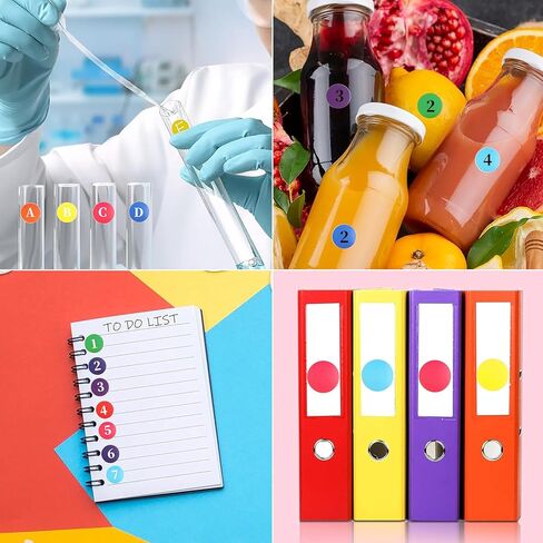 1400 PCS Colored Dot Stickers Round Color Coding Labels Classroom Must Haves, 3/4 Inch Circle Dots Labels Price Stickers Polka Circle Dot Sticker Label Sticker for Office, Classroom Decor, Papers Etc in Saudi Arabia
