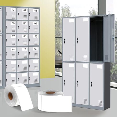 PARLAIM 5" X 3" Permanent Rectangle Color Code Stickers, 500PCS Square Tape Inventory Moving Box Label Per Dispenser Box Black in Saudi Arabia