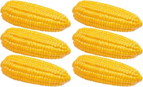 LOGOFUN 6 pcs Artificial Corn Decoration Simulation Corn Model Fake Corn Prop Foam Vegetable Photo Prop for Shop Window Decorations 14.00X5.00X5.00cm/5.50X1.97X1.97in in Saudi Arabia