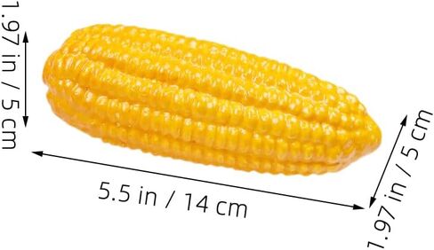 LOGOFUN 6 pcs Artificial Corn Decoration Simulation Corn Model Fake Corn Prop Foam Vegetable Photo Prop for Shop Window Decorations 14.00X5.00X5.00cm/5.50X1.97X1.97in in Saudi Arabia
