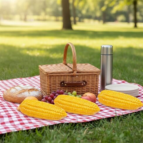 LOGOFUN 6 pcs Artificial Corn Decoration Simulation Corn Model Fake Corn Prop Foam Vegetable Photo Prop for Shop Window Decorations 14.00X5.00X5.00cm/5.50X1.97X1.97in in Saudi Arabia
