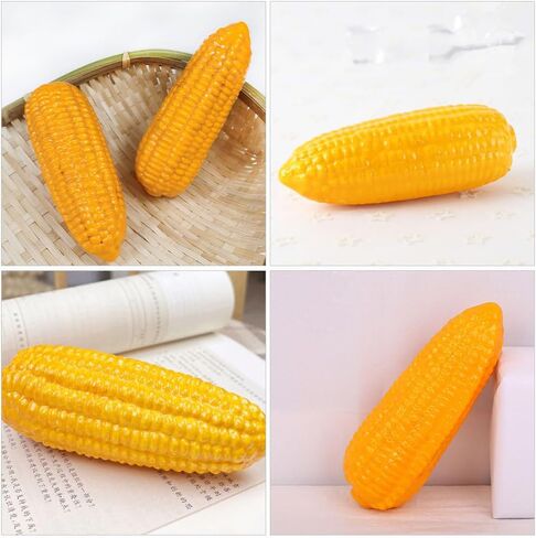 LOGOFUN 6 pcs Artificial Corn Decoration Simulation Corn Model Fake Corn Prop Foam Vegetable Photo Prop for Shop Window Decorations 14.00X5.00X5.00cm/5.50X1.97X1.97in in Saudi Arabia