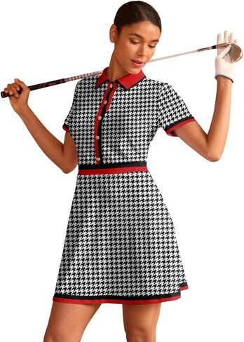 ACEGOLFS Women's Golf Tennis Dress Short Sleeve Collared Workout Athletic Dresses UPF 50+ Casual Golf Clothes for Women in Saudi Arabia