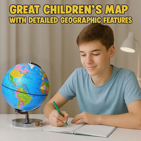 كرة أرضية مضيئة 3 في 1 للأطفال والكبار مع خريطة كوكبة، مصباح متغير اللون للتعلم والتعليم، ضوء ليلي لغرفة الأطفال وديكور المكتب in Kuwait