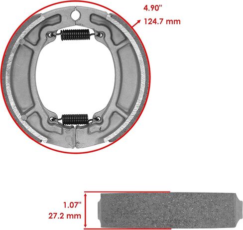 Caltric Rear Brake Shoes Compatible with Yamaha Grizzly 80 Yfm80 Yfm-80 Yfm 80 2005 New in Saudi Arabia
