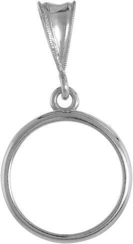 Sterling Silver Dime Bezel 18 mm Coins Prong Back Round Edge 10 Cent Coin NOT Included in Saudi Arabia