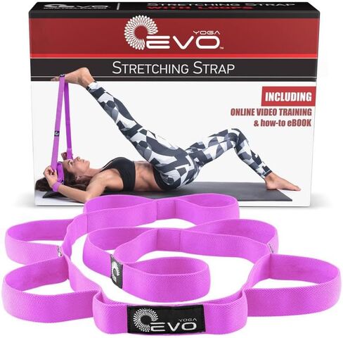 Exercise Band with Loops for Physical Therapy Yoga, Exercise and Flexibility Elastic Fitness Stretch Band + Exercise Instructions & Carry Bag in Saudi Arabia