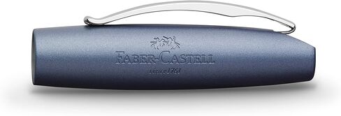 Faber-Castell Essentio Aluminum Blue Fountain Pen - Medium Nib with Black Ink - Fine Writing Instruments in Saudi Arabia