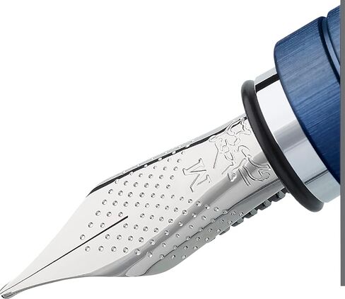 Faber-Castell Essentio Aluminum Blue Fountain Pen - Medium Nib with Black Ink - Fine Writing Instruments in Saudi Arabia