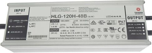 1 قطعة HLG-120H-48B LED سائق 120 واط 48 فولت 2.5A قابل للتعديل ثابت مصدر إمداد بالتيار in Saudi Arabia
