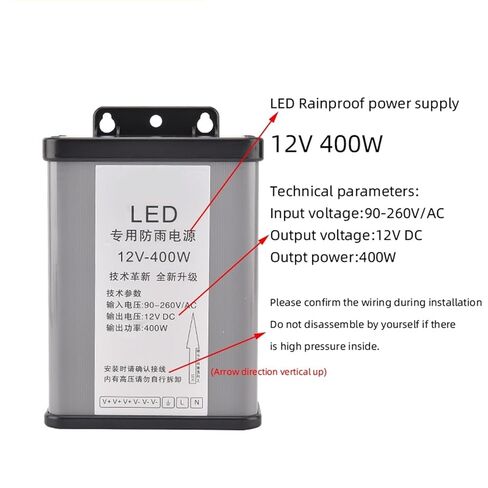 1 قطعة F-400-12 في الهواء الطلق LED غير نافذ للمطر التبديل إمدادات الطاقة 12 فولت 400 واط الإعلان تسجيل مضيئة كلمة محرك محول الجهد استقرار in Saudi Arabia
