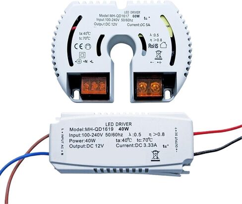 1 قطعة التيار المتناوب 100-240 فولت إلى DC12V الجهد المستمر LED سائق 12 واط 20 واط 40 واط 60 واط 100 واط مصدر إمداد بالتيار المباشر لمصباح G4 G5.3 LED (60 واط) in Saudi Arabia