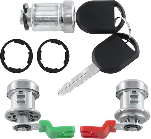 لسيارة Ford F150 2004-2014، F250 2008-2016، F350 2008-2016، Expedition 2003-2010، لسيارة Lincoln Navigator 2004-2011، أسطوانة قفل مفتاح الإشعال وأسطوانة قفل بابين مع استبدال مفاتيح PATS # 707592C in Kuwait