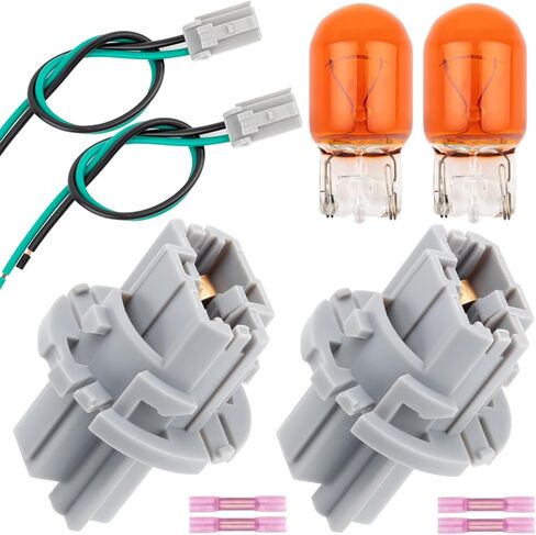 2PCS Rear Tail Turn Signal Light Socket Holder with Wire Harness Fit for Toyota Camry Corolla Highlander Sequoia Sienna for Lexus GS 300 350 430 450h 460 Replace OE 90075-60026 with 2 Bulb in Saudi Arabia