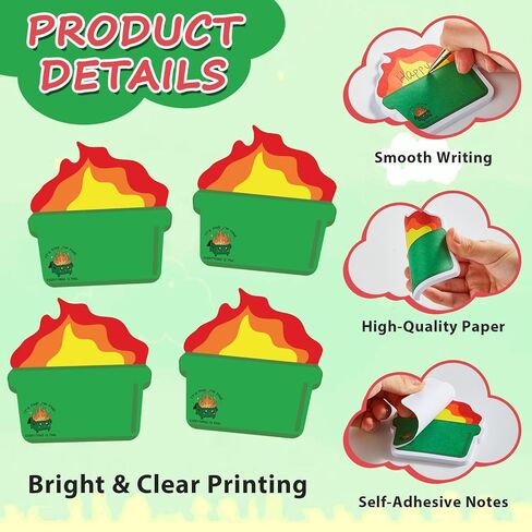 12 Pcs Dumpster Fire Post it Notes Employee Appreciation Gifts Notepads Funny Office Decor Everything is Fine Paper Pads Reminders Memos for Coworker Teacher Staff Friends in Saudi Arabia