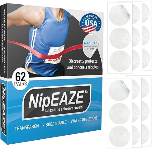 NipEaze Athletic Nipple Covers for Men and Women – Chafing Prevention and Concealment | The Original Sports Nipple Cover. in Saudi Arabia