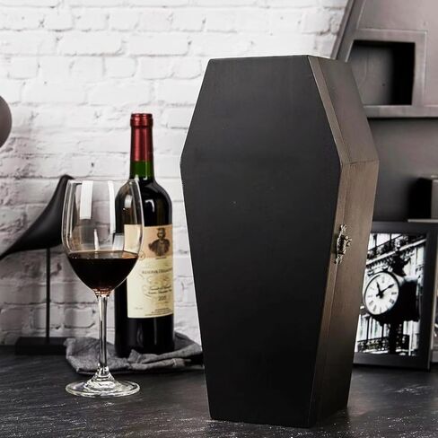 صندوق هدايا نبيذ التابوت، صندوق مجوهرات التابوت، حقيبة تخزين قوطية، صندوق عتيق متعدد الوظائف، صندوق مفصلي قابل للتعبئة لديكور الهالوين، هدايا الحفلات، القوطي، تابوت الدمية، نعش الحيوانات الأليفة in Kuwait