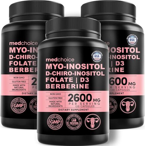 Myo-Inositol 40: 1 للنساء - مكمل Inositol مع Myo & D-Chiro Inositol، حمض الفوليك وفيتامين D3 - كبسولات نباتية للروتين اليومي ودعم الهرمونات - كبسولات دعم المبيض Flo - (90 قطعة) in Kuwait