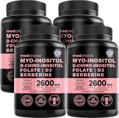 Myo-Inositol 40: 1 للنساء - مكمل Inositol مع Myo & D-Chiro Inositol، حمض الفوليك وفيتامين D3 - كبسولات نباتية للروتين اليومي ودعم الهرمونات - كبسولات دعم المبيض Flo - (90 قطعة) in Kuwait