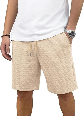 JMIERR Mens Casual Sweat Shorts Drawstring Summer Beach Stretch Quilted Shorts Workout Running in Saudi Arabia