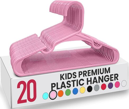 يوتوبيا هوم 60 عبوة من شماعات الأطفال البلاستيكية مقاس 11.5 بوصة للخزانة - شماعات الأطفال للملابس وشماعات الأطفال - مثالية للاستخدام اليومي (أبيض) in Kuwait