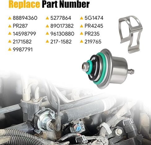 منظم ضغط حقن الوقود 3.5Bar 88894360 217-1582 مناسب لسيلفرادو 1500/الضواحي 1500/تاهو لسيرا 1500/يوكون/يوكون XL 1500 in Kuwait